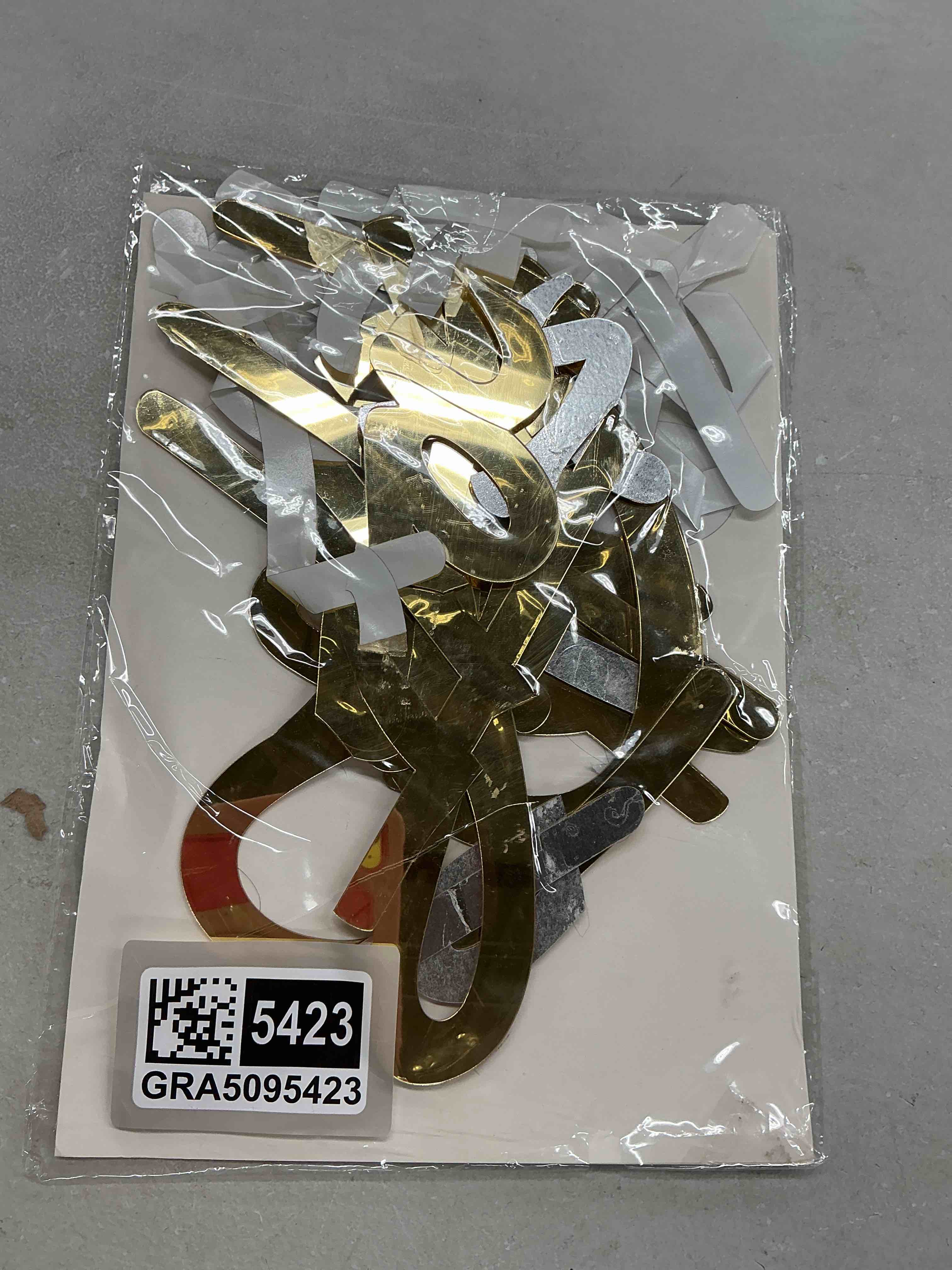 Condition photo showing Good Condition for happy birthday sign for backdrop - large acrylic 'happy birthday' mirror sticker sign for birthday balloon arch backdrop party wall decor - gold