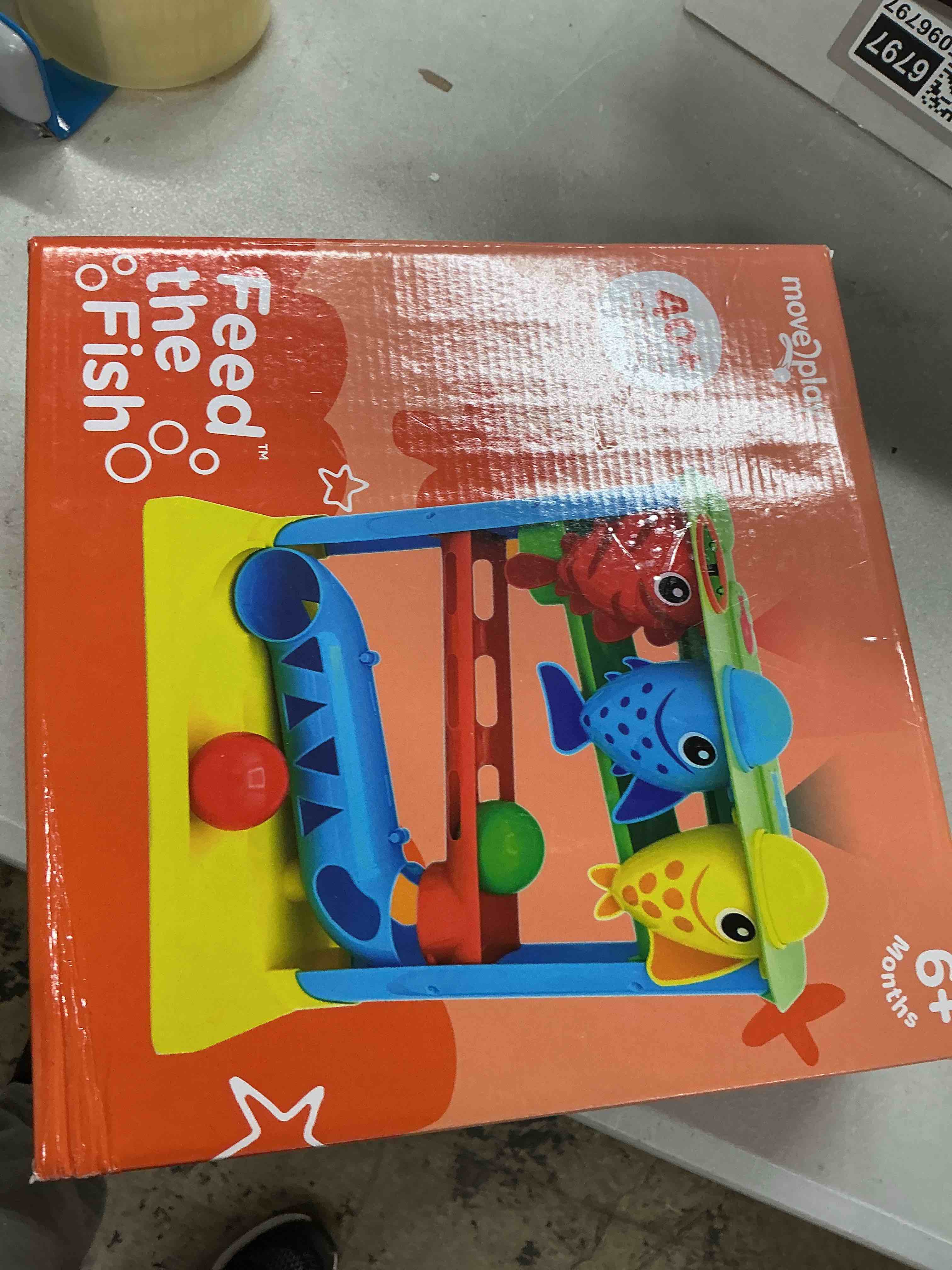 Condition photo showing Good Condition for move2play, feed the fish | 30+ fin-tastic songs & phrases | baby & toddler musical toy | first birthday present for 1+ year old | ages 6-24 months | boy & girl ball drop toy feed the fish - yellow