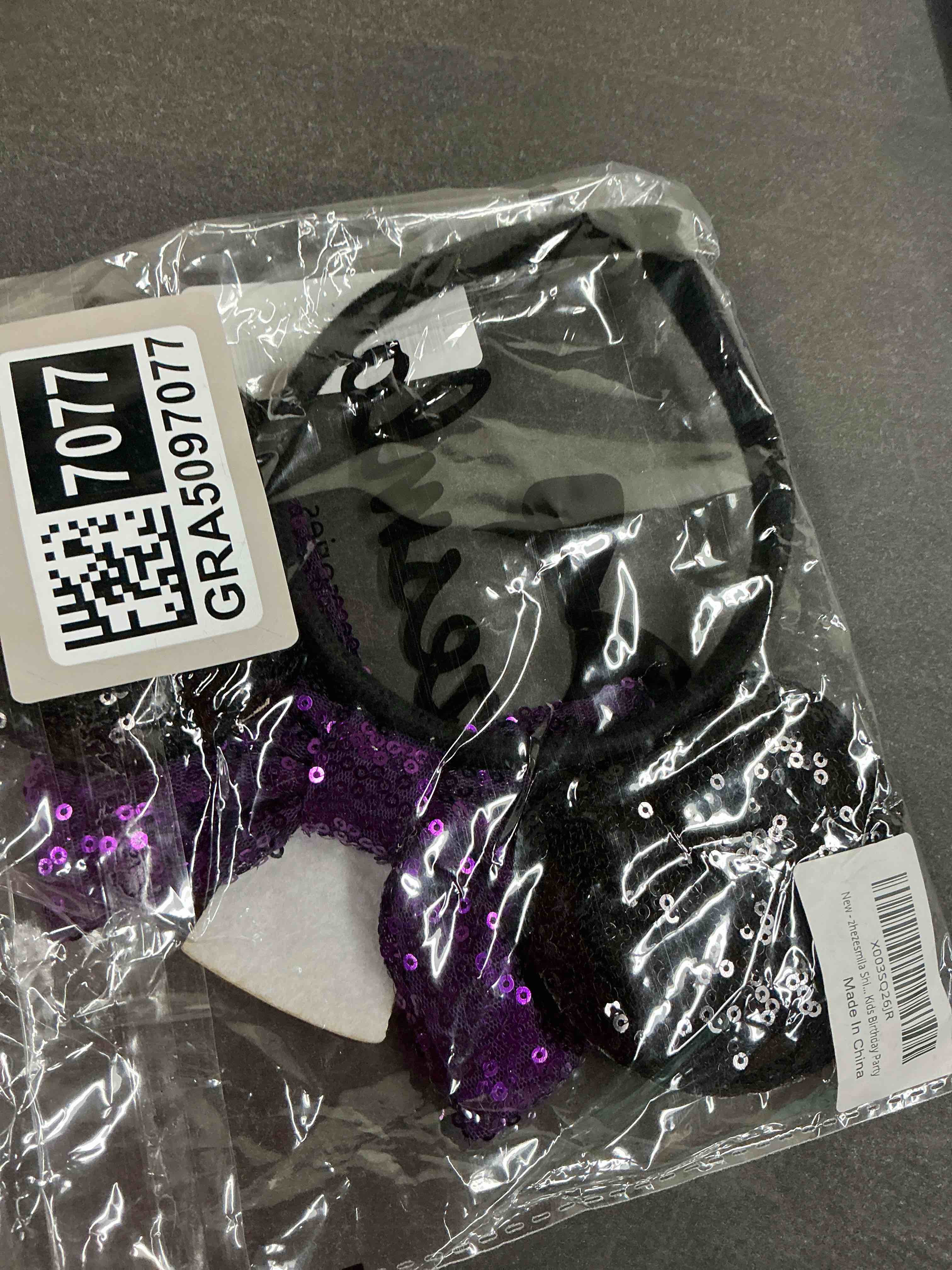 Condition photo showing New/Like New for zhezesmila shiny mouse ears headband womens pirate accessories pirate costume bow for theme party pirate night dark purple/pirate