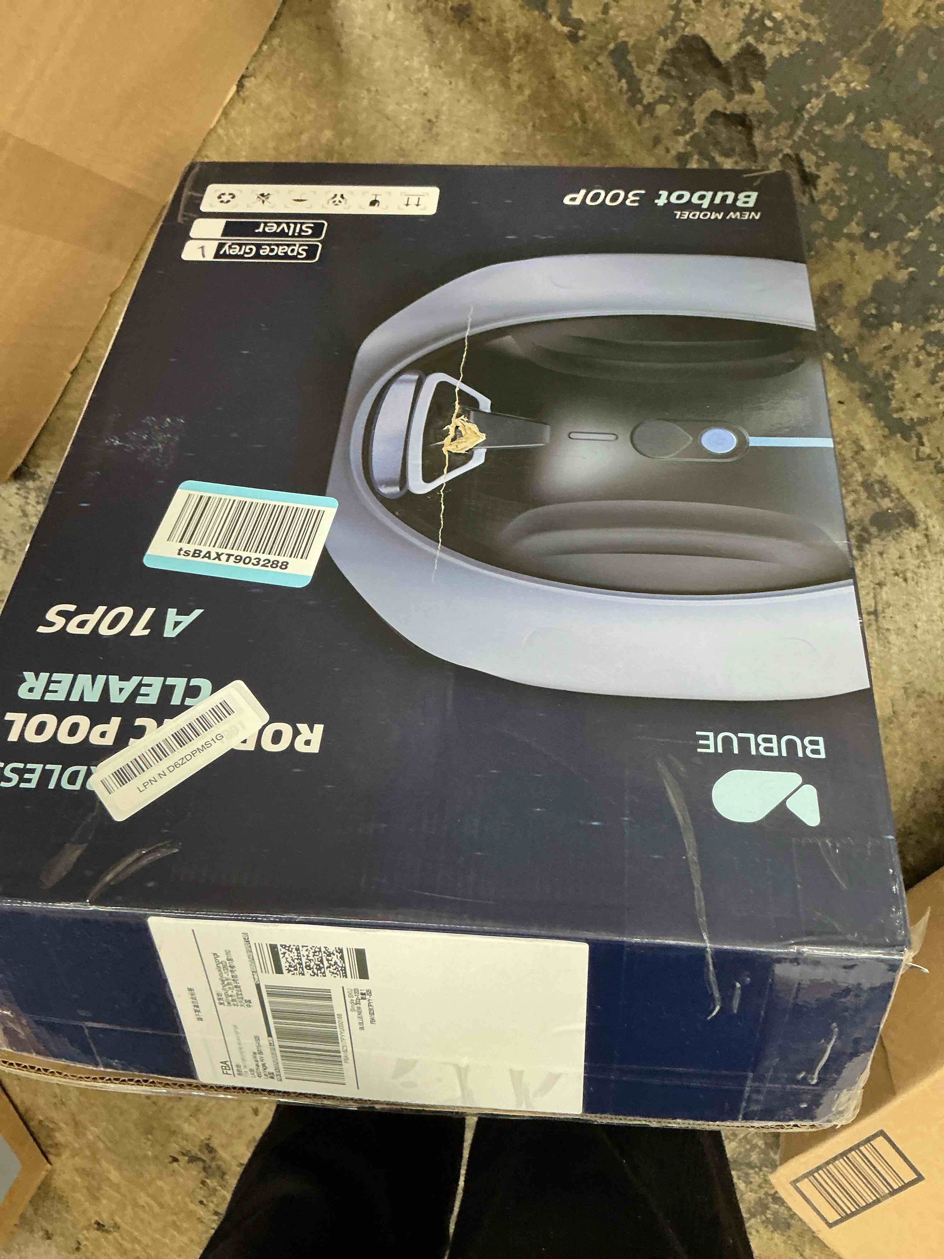 Condition photo showing Good Condition for bublue bubot 300p robotic pool cleaner, cordless pool vacuum with industry leading suction power, bluehole tech, dirtlock tech, smart sensor for above-ground flat pools up to 850 sq.ft, silver