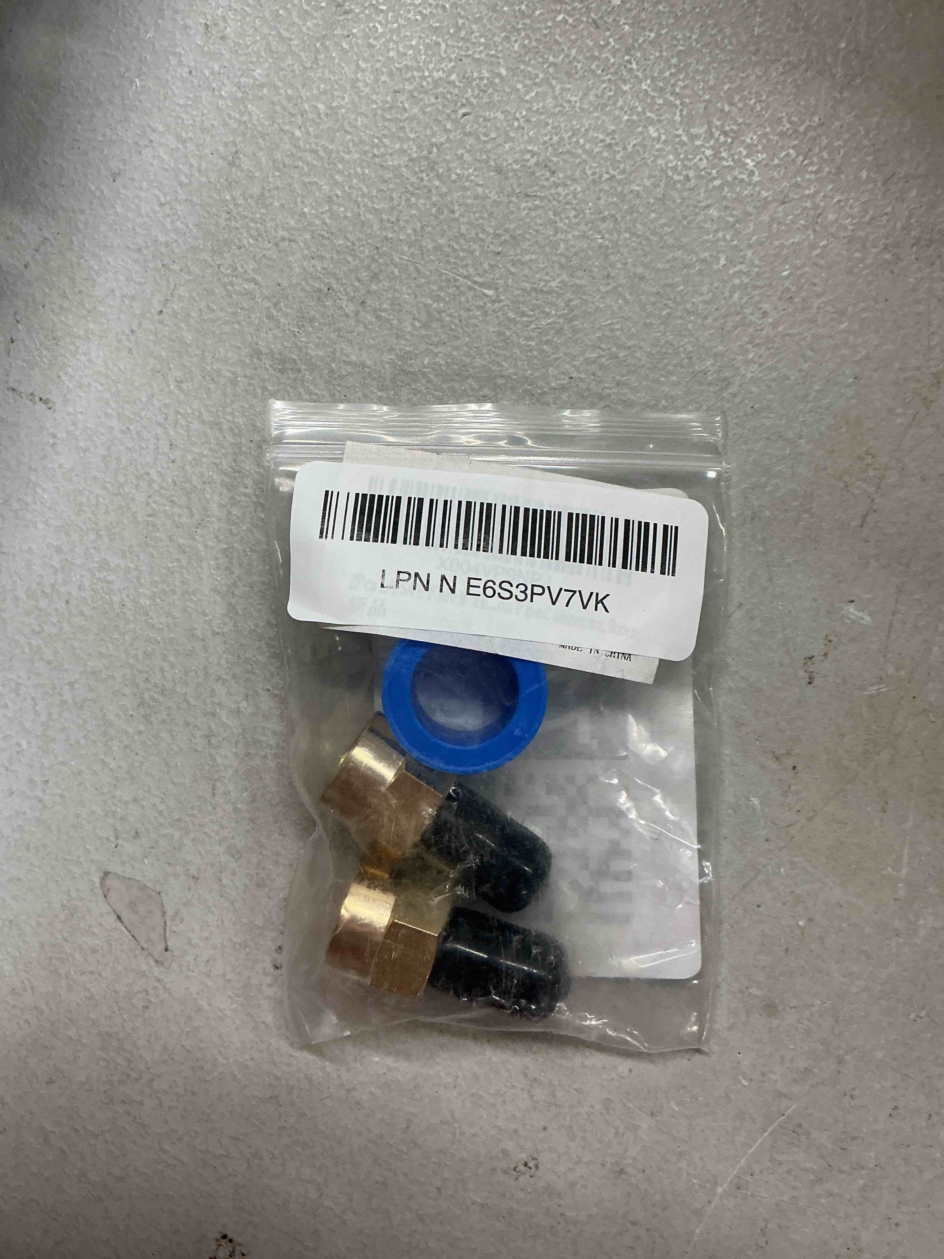 Condition photo showing Good Condition for 2 pcs 1/4 sae to 1/4 npt brass adapter, ac refrigeration pipe connector | 45° flare male & female thread, rubber end cap, precise threading, fits hvac, fuel & hydraulic pipelines