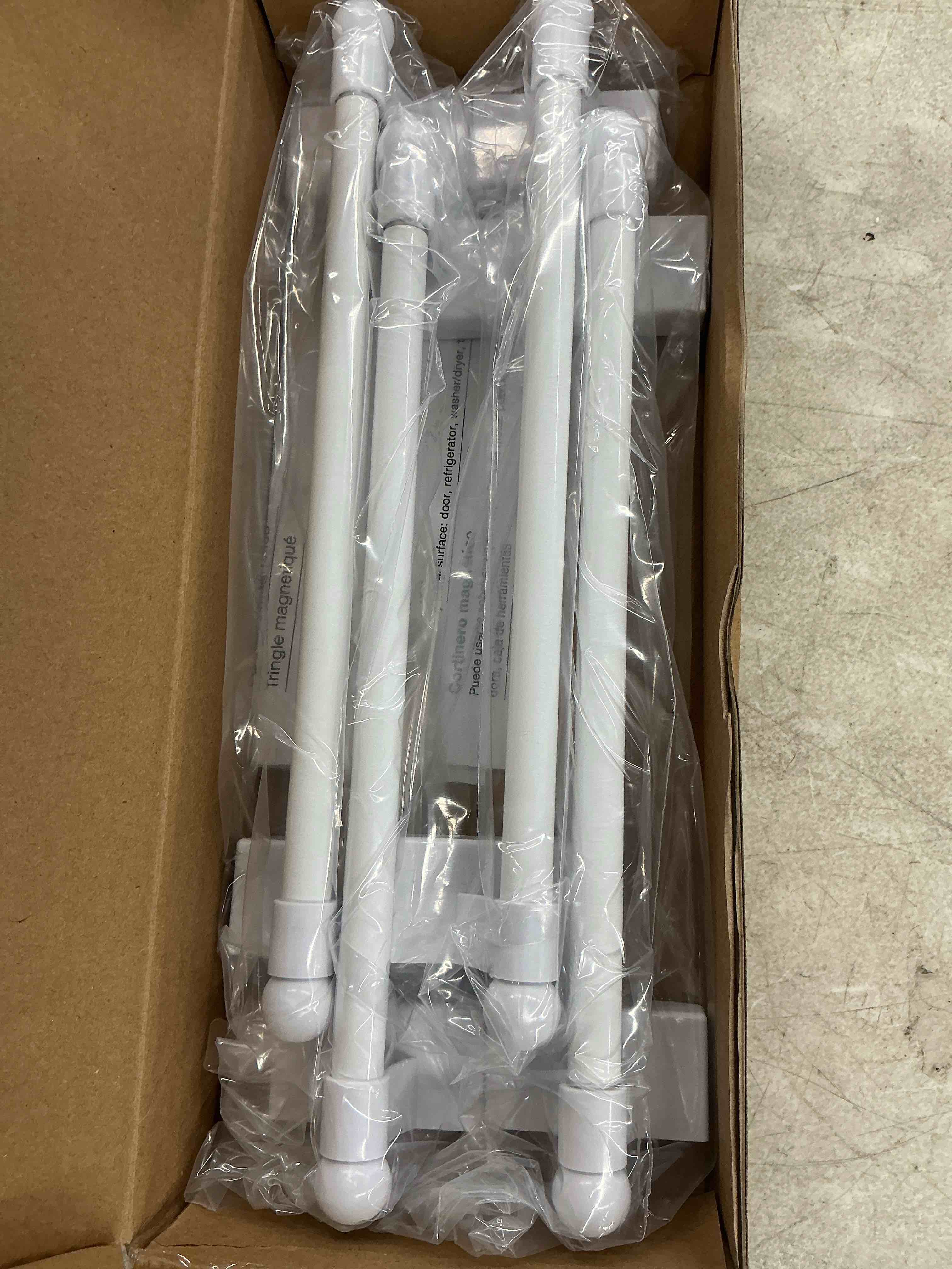 Condition photo showing Good Condition for turquoize 4 pack magnetic curtain rods for metal doors, 9-16", white | no drilling required, strong magnetic hold, easy remove and reposition, fits steel doors, washers, dryers & cabinets 9-16 inch 4 pack white