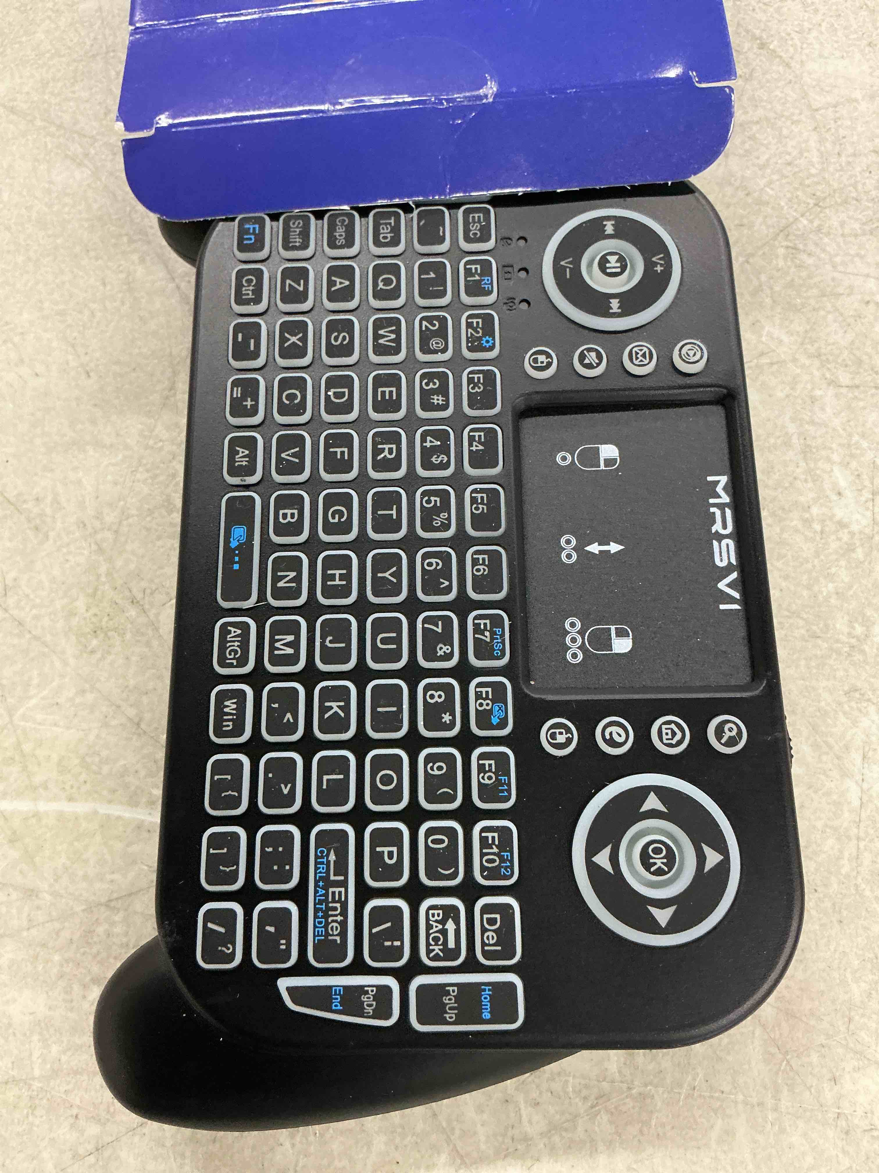 Condition photo showing Good Condition for mini keyboard with touchpad-2.4ghz & bluetooth dual-mode,7-color backlight, multimedia hotkeys, rechargeable, for android tv box, smart tv, projector, ps3, pc, tablet, windows/ios/android