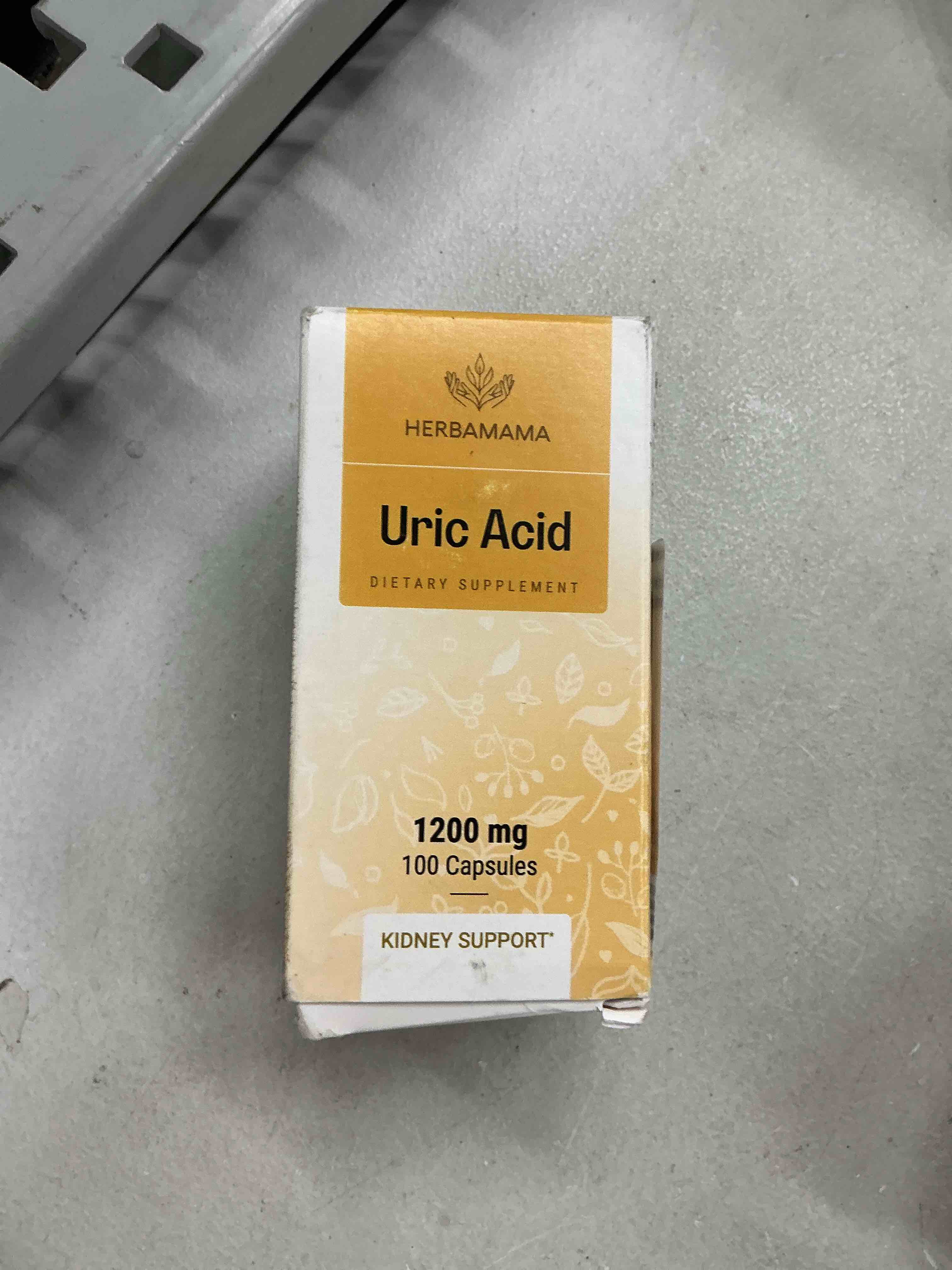 Condition photo showing New/Like New for herbamama uric acid cleanse capsules - 1200mg uric acid support formula with tart cherry, milk thistle & celery root - vegan, non-gmo supplement 100 count (pack of 1)