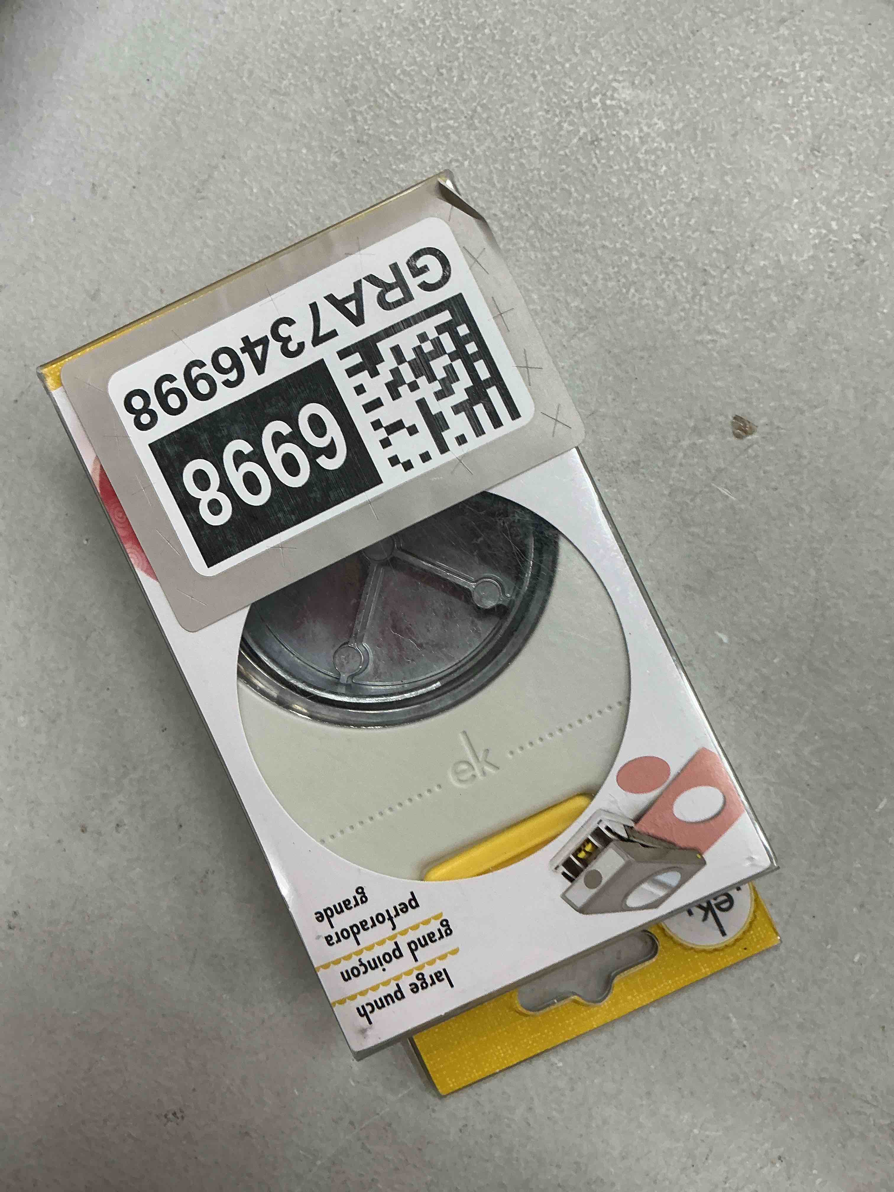 Condition photo showing Good Condition for ek tools large circle crafting punch, 2.25 inch, silver, with safety lock, create perfect circles for handmade cards, scrapbooking, gift tags, invitations, decorations, and more