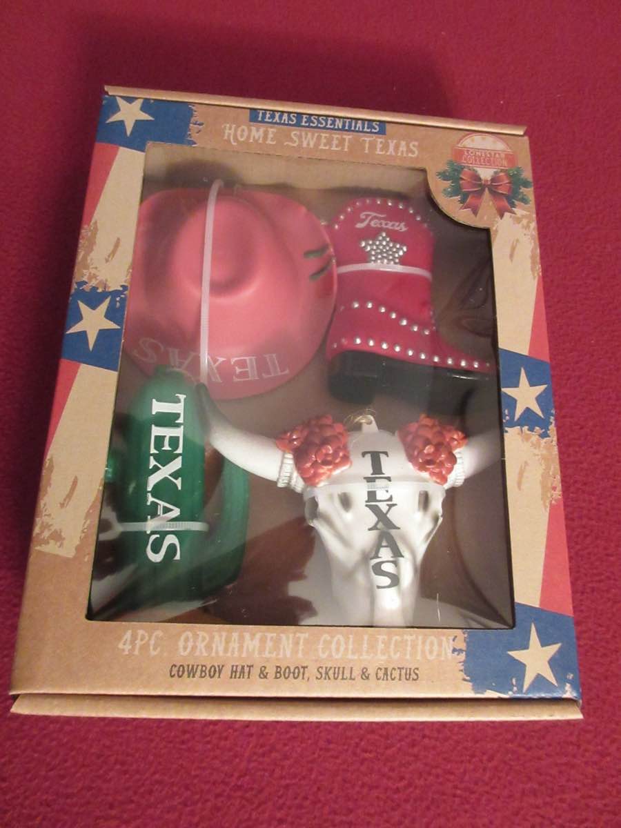 Texas 4 Pc . Ornament 4 " Collection ( New ) Home Sweet Texas