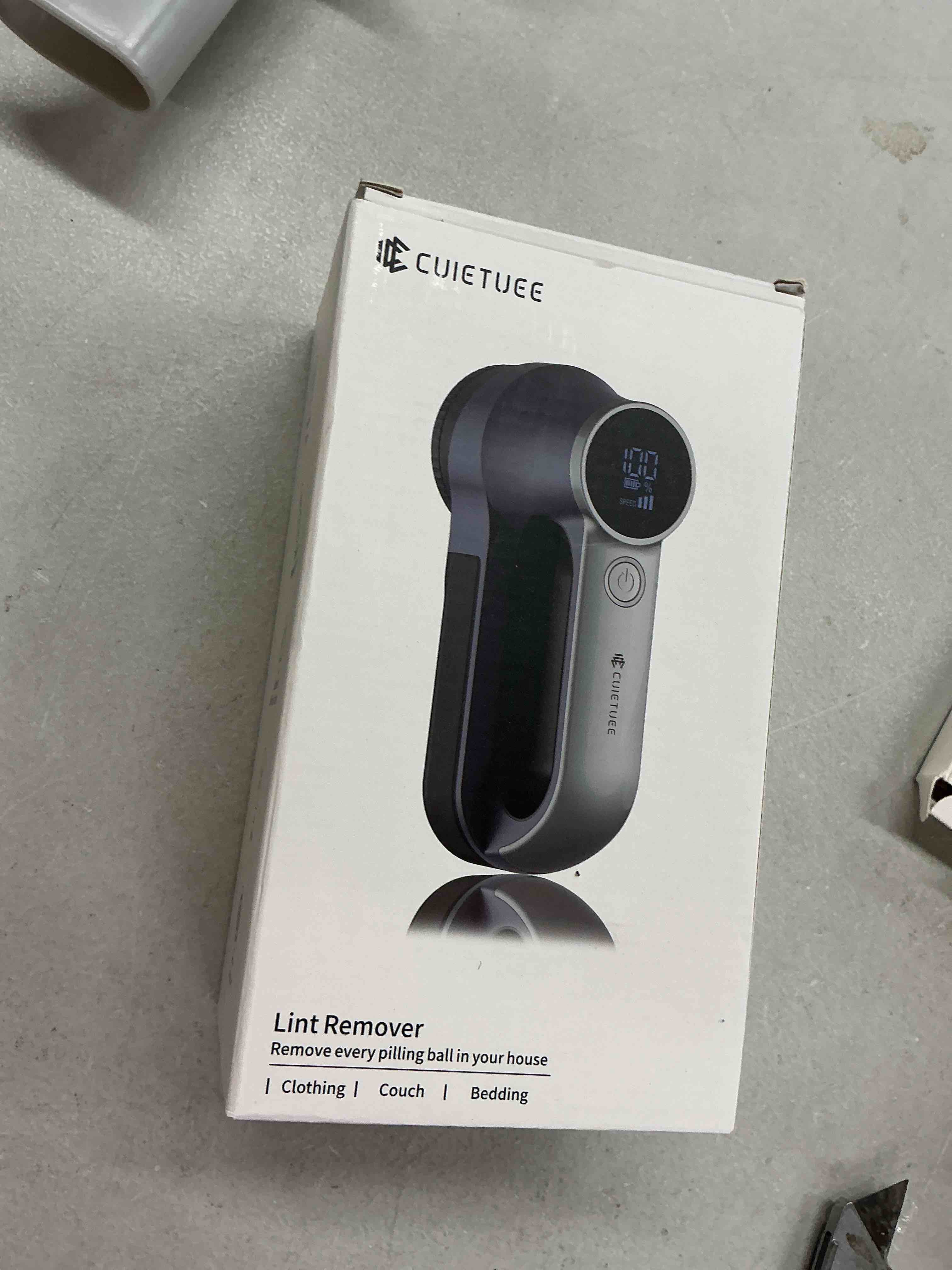 Condition photo showing Good Condition for rechargeable fabric shaver | 3-speed electric lint remover | 6 blades high eliminates fuzz & pilling | with led display & type-c fast charging port | lint shaver for clothes & furniture - navy blue exquisite navy