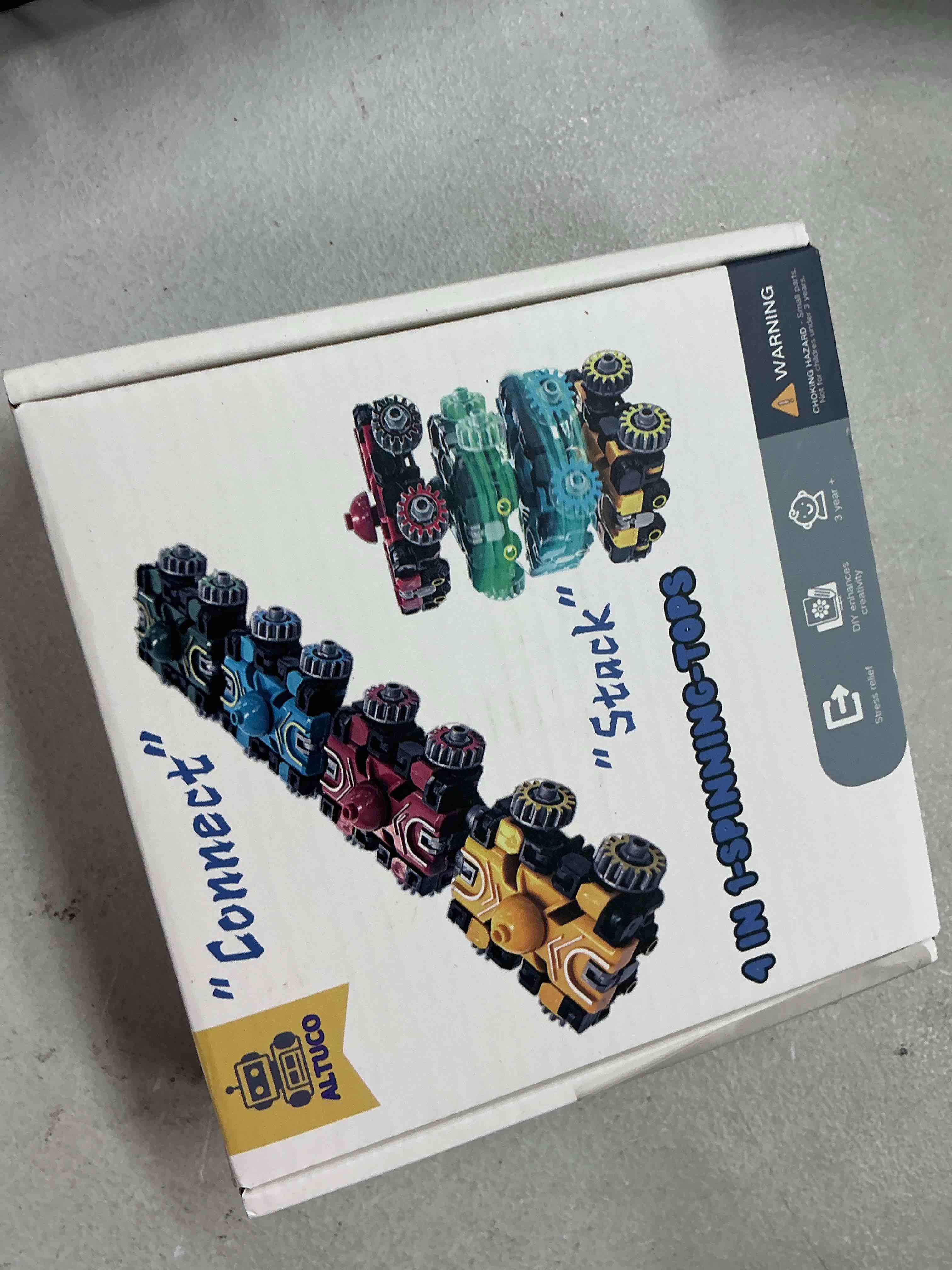 Condition photo showing Good Condition for 4 pcs transformable fidget toys set,fidget spinners for boys,kids | educational robot car toys,party favors birthday gifts with box,stress relief sensory toys,road trip travel toy
