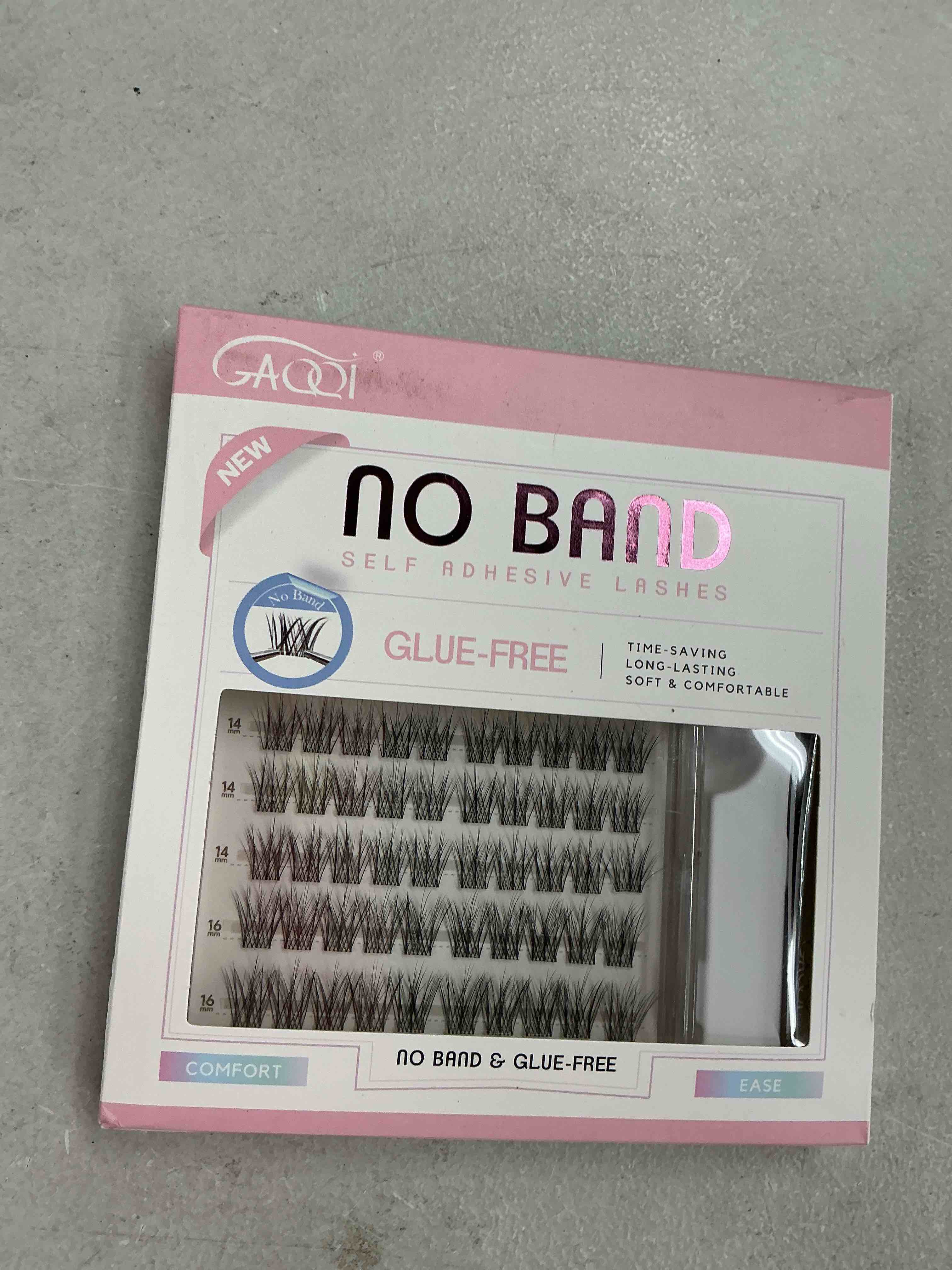 Condition photo showing New/Like New for gaqqi self adhesive eyelash clusters, natural look no glue lashes 10-16mm, no band self adhesive lash clusters 100pcs, press on lashes invisible band, with lash tweezer (lace) self adhesive - lace