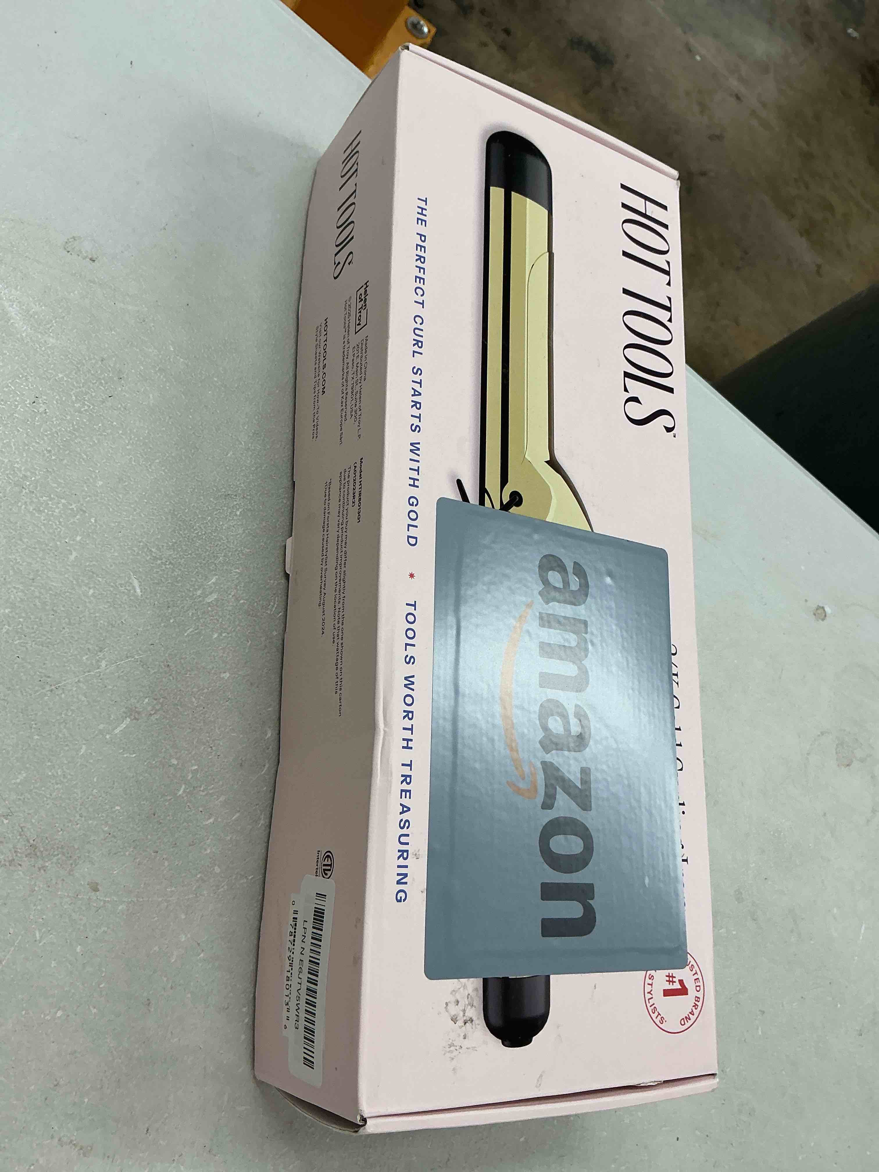 Condition photo showing Good Condition for hot tools pro artist nano ceramic 1" curling iron | sleek, glossy shine, reduces frizz, creates bouncy curls, for all hair types, 8 ft cord 1 inch