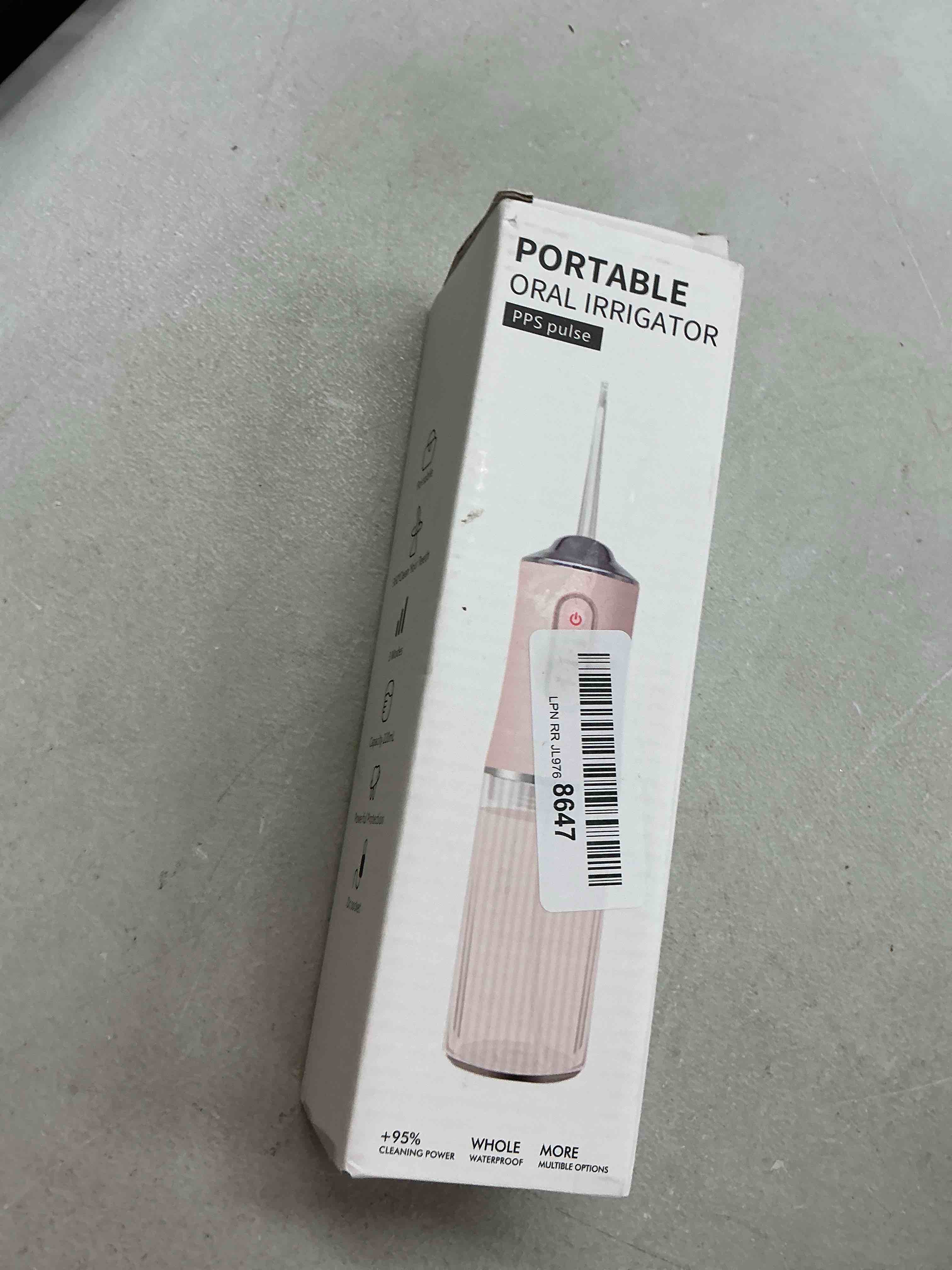 Condition photo showing Good Condition for electric water flosser cordless for teeth 3 modes 4 jet tips cleaning and flossing water dental portable floss irrigator oral water flossed rechargeable tonsil stone travel adults birthday gift water flosser-white white