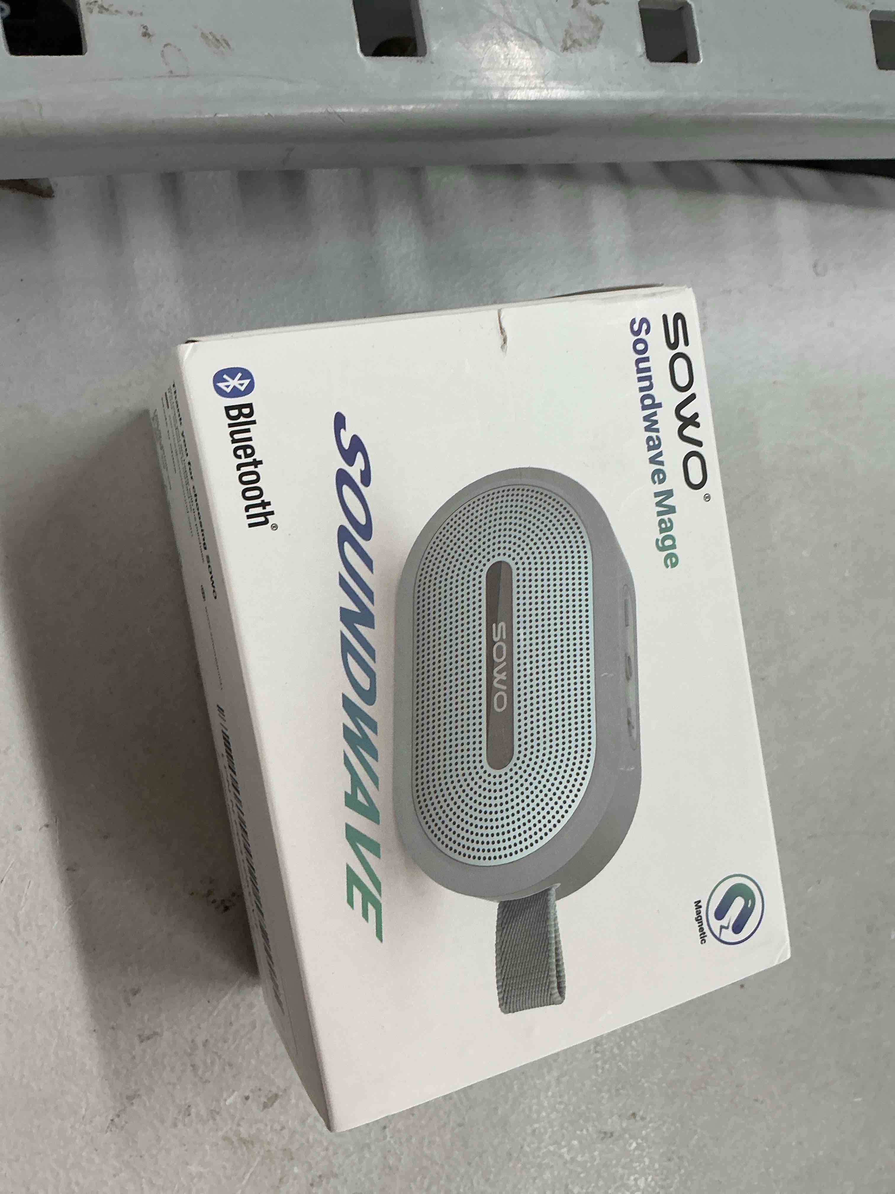 Condition photo showing Good Condition for sowo portable small speaker, magnetic bluetooth speaker for golf cart | durable and wireless, coverless ip67 waterproof, 24 h playtime, pro sound, clip hanging design for outdoor, indoor - blue