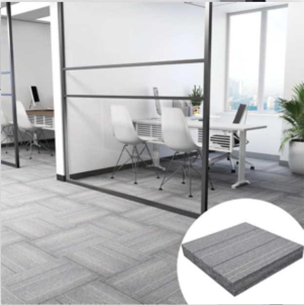 Petoto 20PCS Carpet Tiles Carpet Squares, 20'' x 20'' Non-Slip Commercial Carpet Tiles, Gray
