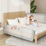 ZFITEI Toddler Safety Bed Rail, 79" x 22", Grey, for Twin or Queen or King Bed
