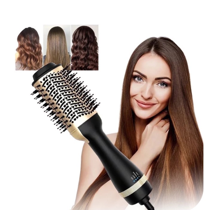 DEISNGB Hair Dryer Brush, Upgraded 4 in 1 Hair Dryer Brush, Blow Dryer Brush in One with Negative Ion Anti-Frizz Ceramic Titanium Barrel Hot Air Brush, Hair Straightener Brush