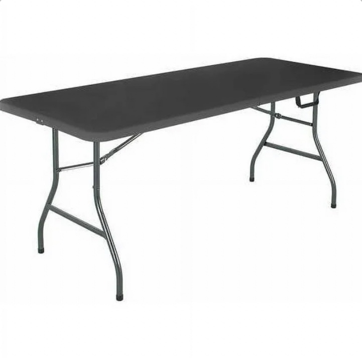 Cosco 6 Foot Centerfold Folding Table Black