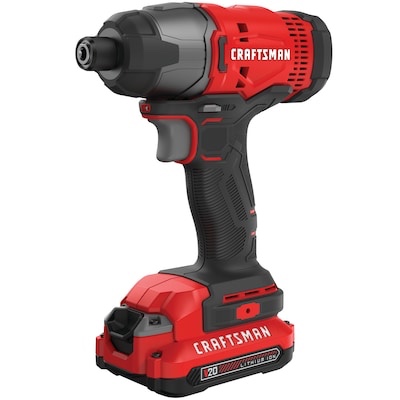 CRAFTSMAN 20V MAX Impact Driver, 1/4 Inch, 2,800 RPM, LED Work light, Battery and Charger Included (CMCF800C1) (B07ZK6PM4N)