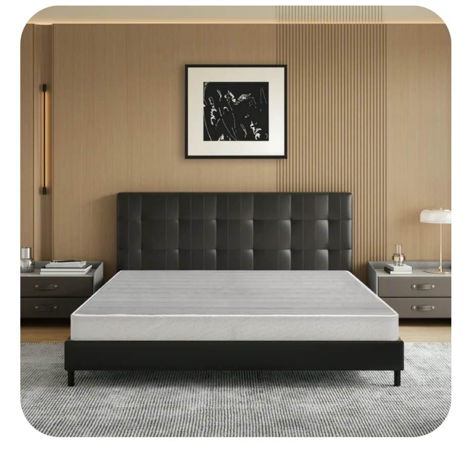 EGOHOME 5 inch Queen Size Metal Box Spring, Easy Assembly Mattress Foundation