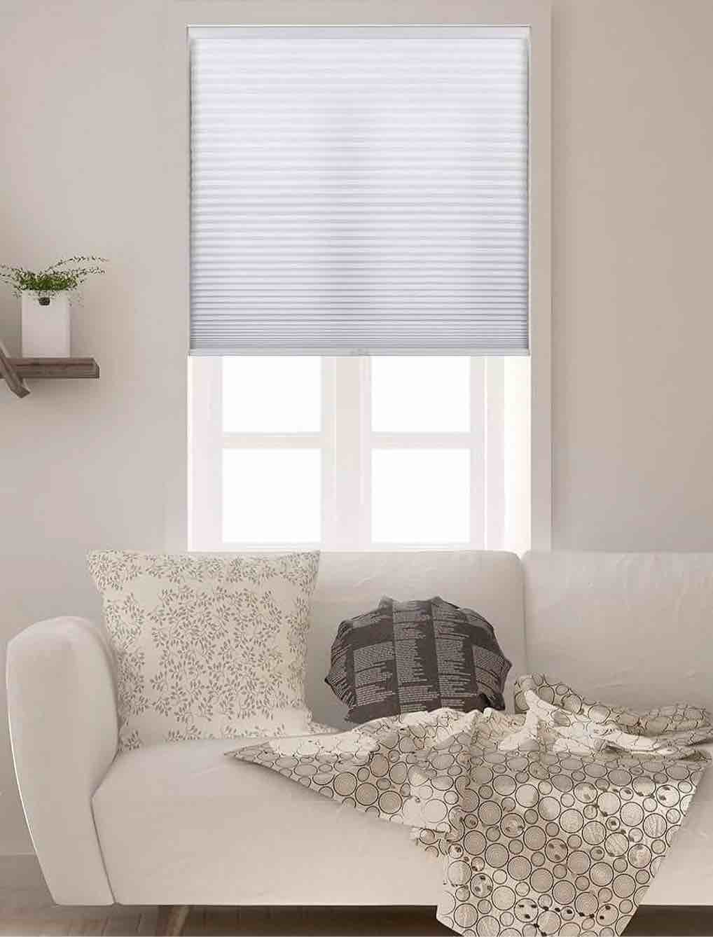 Arlo Blinds Cordless Light Filtering Cellular Shade, Pure White