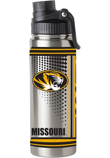 MISSOURI TIGERS 18 OZ FLIP TOP HERO ULTRA STAINLESS STEEL BOTTLE - BLACK