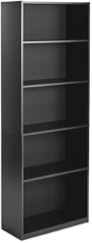 Mainstay` 71" 5-Shelf Standard Bookcase (Black)