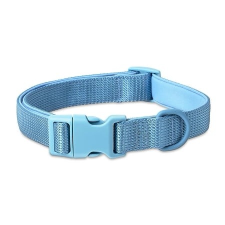 Vibrant Life Neoprene Cushioned Adjustable Dog Collar Soft Blue Large