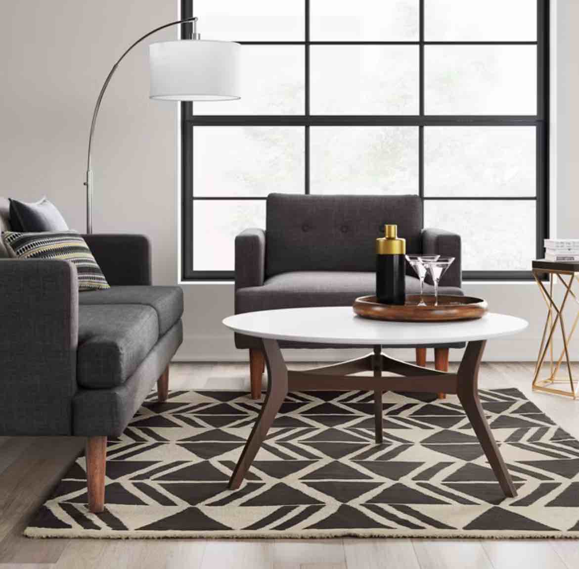 5'x7' microplush geo knitted area rug - threshold™