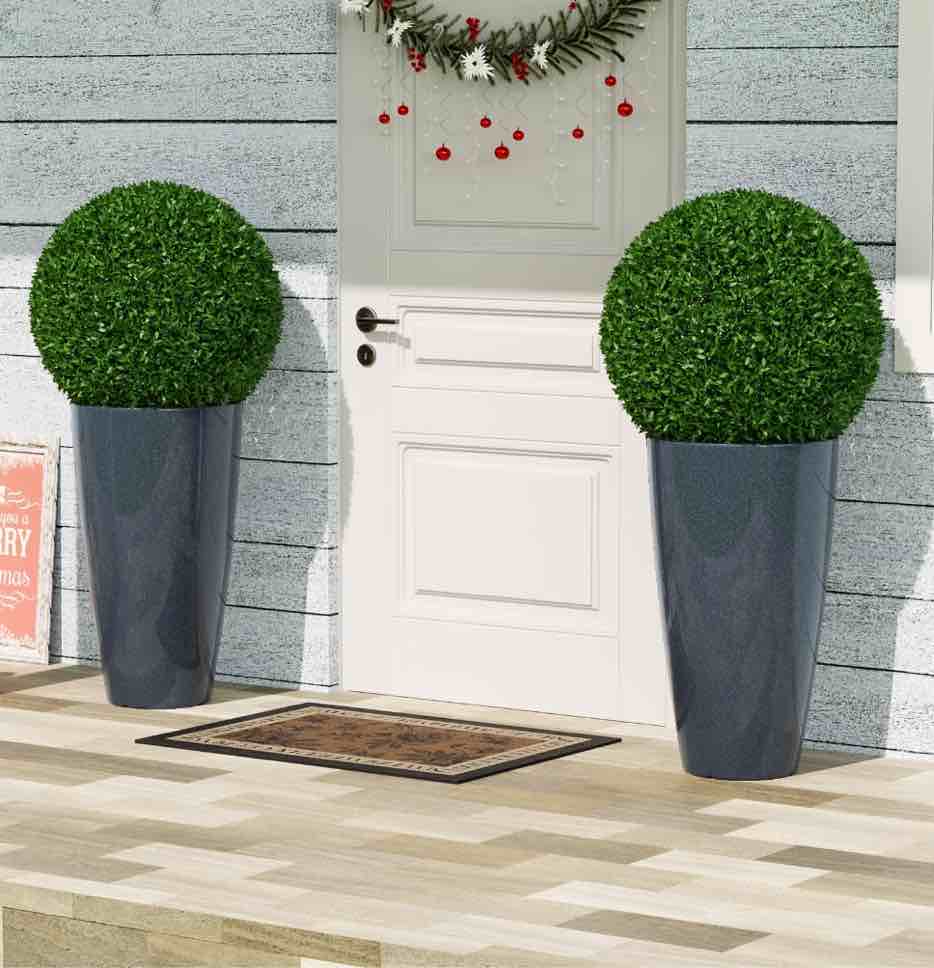 qcqhdu 21 inch tall planters for outdoor plants set of 2 outdoor planters for front porch large pots for plants outdoor indoor gray planters flower pots
