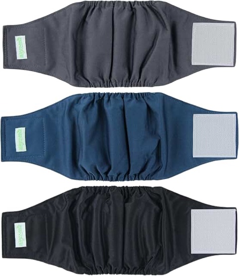 Wegreeco Washable Male Dog Belly Band - Pack of 3 - Washable Male Dog Belly Wrap, Small Doggie Dog Diapers Male for Doggy Puppy