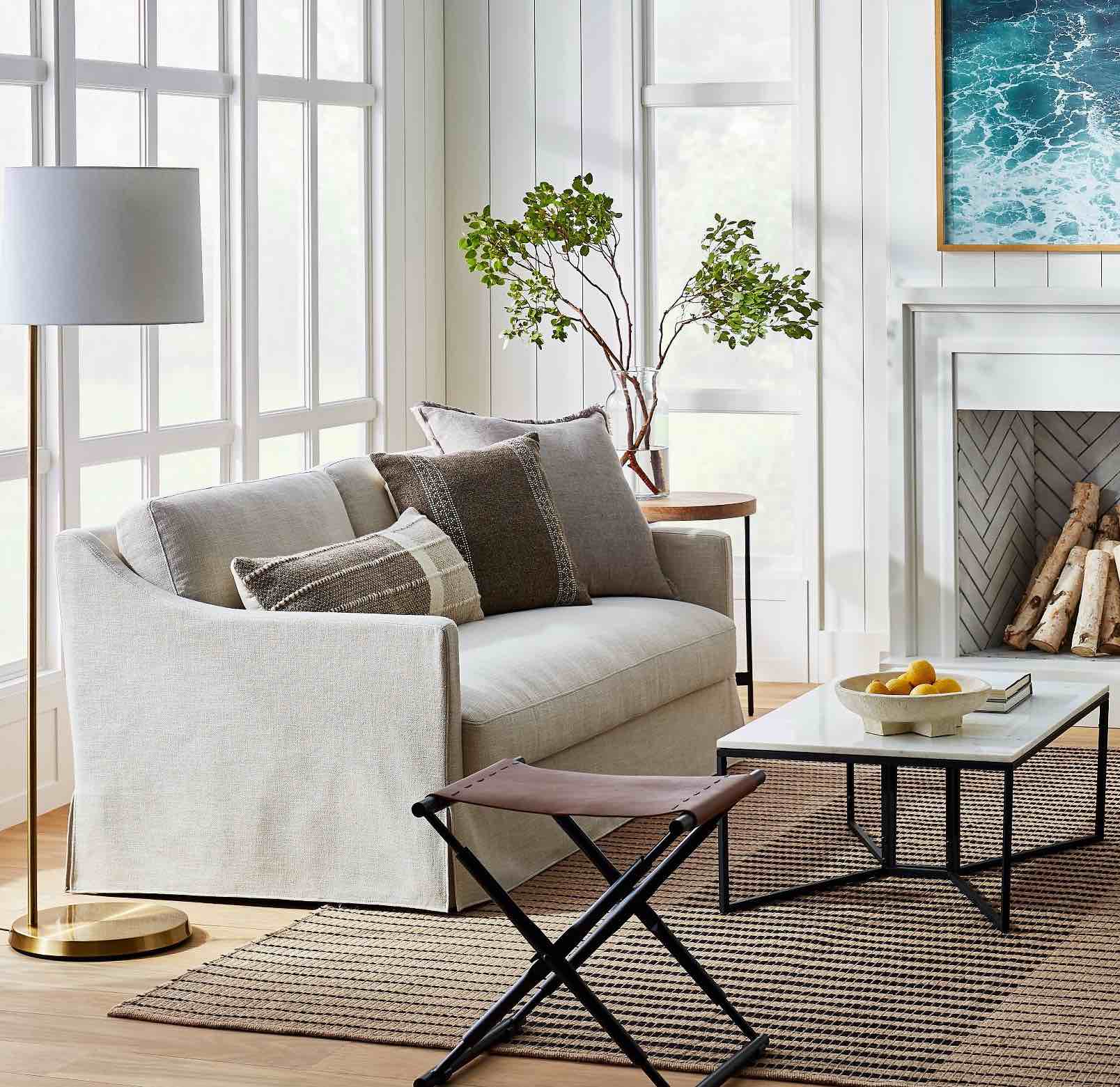 5'x7' Reseda Hand Woven Striped Jute Cotton Area Rug Black - Threshold™ designed with Studio McGee