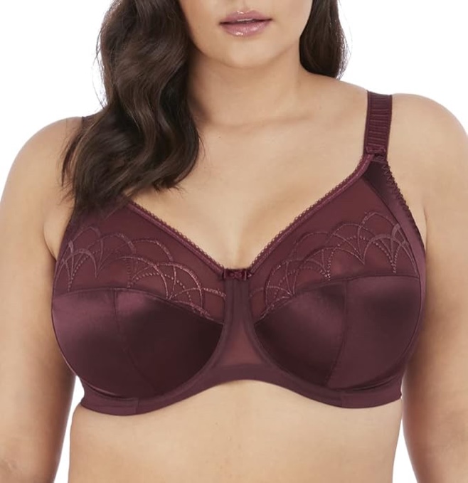 Elomi Women's Plus Size Cate Full Coverage Underwire Bra, Raisin, 42E