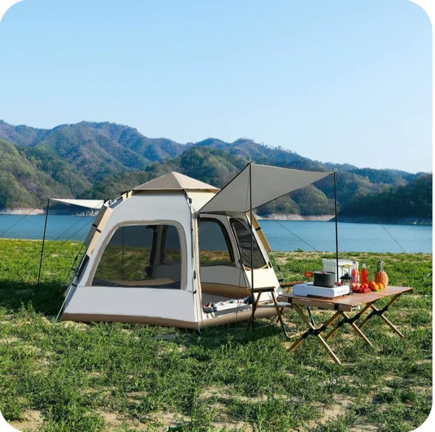 Mapskey 4-6 Person Tents for Camping,Portable Waterproof Large Glamping Tents for Outdoor Family