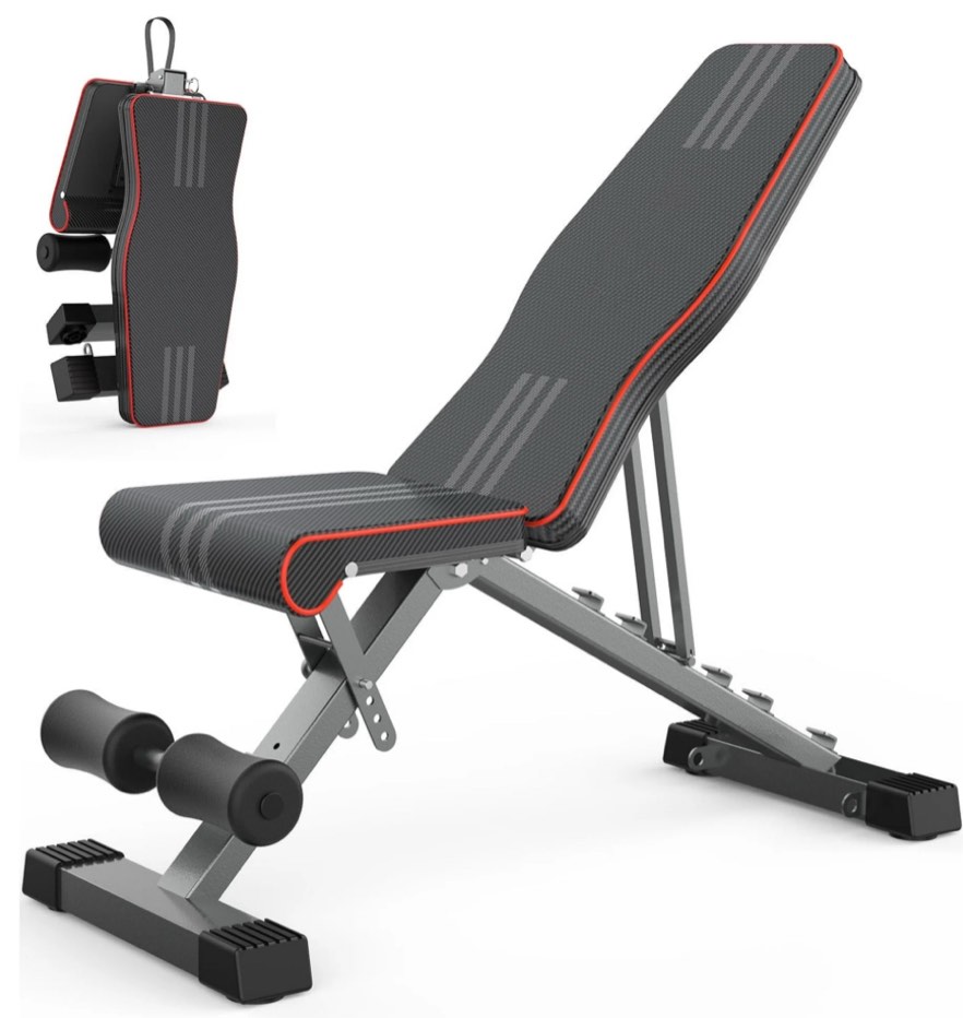 Weight Bench, Foldable Workout Bench Weights DprodoAdjustable Dumbbell 660lbs Bench Workout for Home Gym