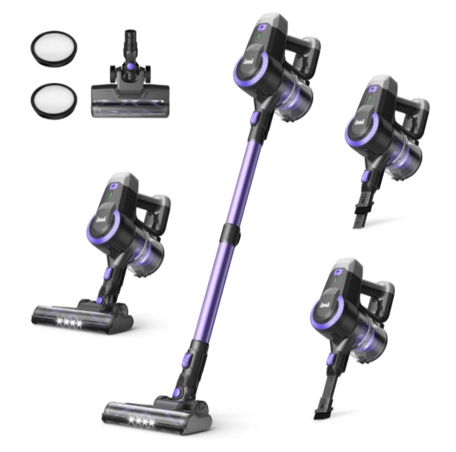 INSE Lightweight Cordless Stick Vacuum Cleaner for Carpet Hardwood Floor Pet Hair