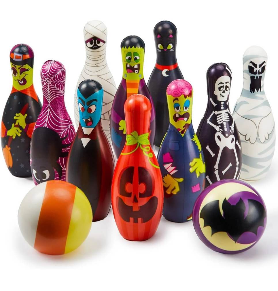 Joyfy Halloween Foam Bowling Set for Kids Toys Party Supplies, Get-Together Party, Game Day Events, Indoor Outdoor Party, Birthday Parties