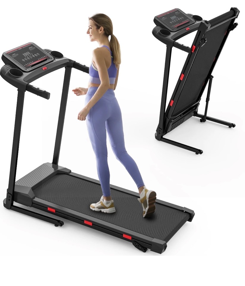 Cardio Flex Foldable Treadmill with Incline, Hand Rails,