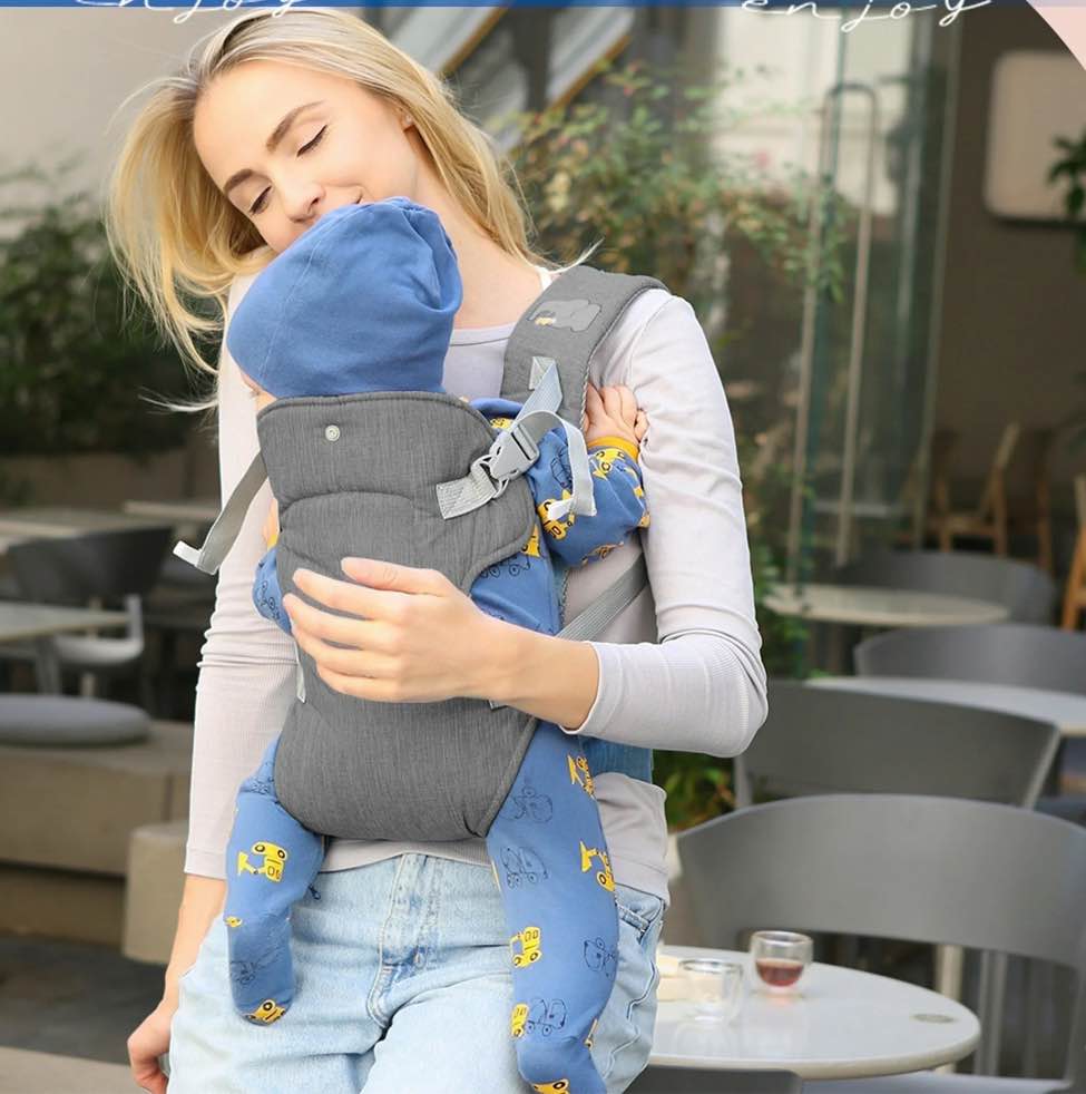 Lvelia Baby Carrier Newborn to Toddler,4-in-1 Easy to Wear Ergonomic Adjustable Lightweight Infant Carrier,Newborn Baby Carrier for 8-32 lbs,Dark Gray