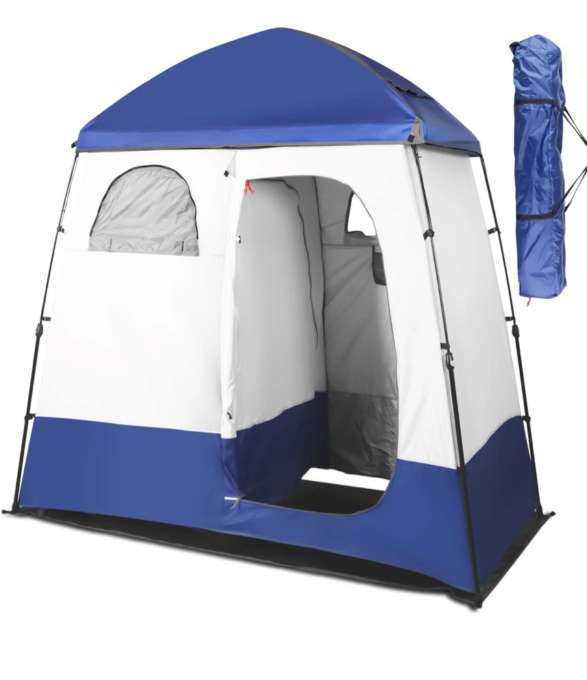 GVDV Camping Shower Tent, 2 - Person Privacy Tent with Carrying Bag