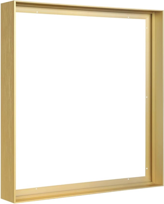 Canvas Floater Frame for 24x36 Oil Paintings, DIY Metal Canvas Frame with 1.5" Deep, Floating Frame for Canvas Prints Wall Art/Portrait/Landscape Living Room Bedroom Kitchen Decor (Gold)