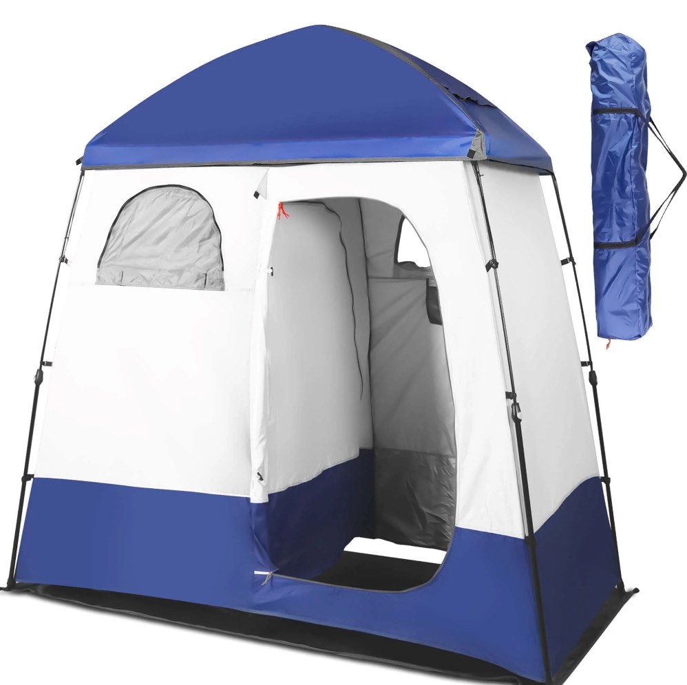 GVDV Camping Shower Tent, 2 - Person Privacy Tent with Carrying Bag