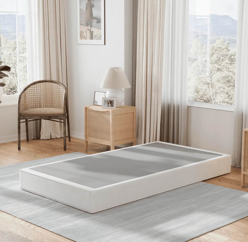 ULIESC 7 Inch Twin Box Spring, Twin Size Box Spring Only, Metal Box Spring Twin with Fabric Cover, Sturdy Mattress Foundation, Noise Free, Non-Slip, Easy Assembly