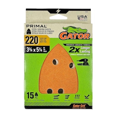 Gator Mouse Refill 220 Grit 15pk 15 -Piece Aluminum oxide 220 -Grit Detail Sandpaper