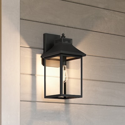 Quoizel Laine 1 -Light 15.75-in H Matte Black Hardwired Outdoor Wall Light
