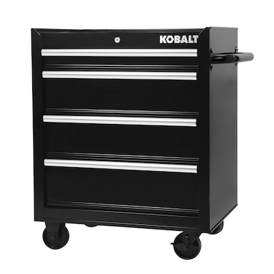 Kobalt 26.7-in W x 33-in H 4 -Drawer Steel Rolling Tool Cabinet ( Black )