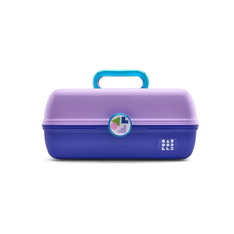 Caboodles On-The-Go Girl Storage Makeup Bag - Lilac Over Cobalt Blue