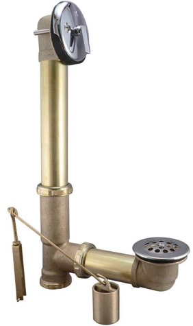 PLUMB PAK CORPORATION 1-1/2-Inch Brass Triple Lever Closure Bath Drain 606RB
