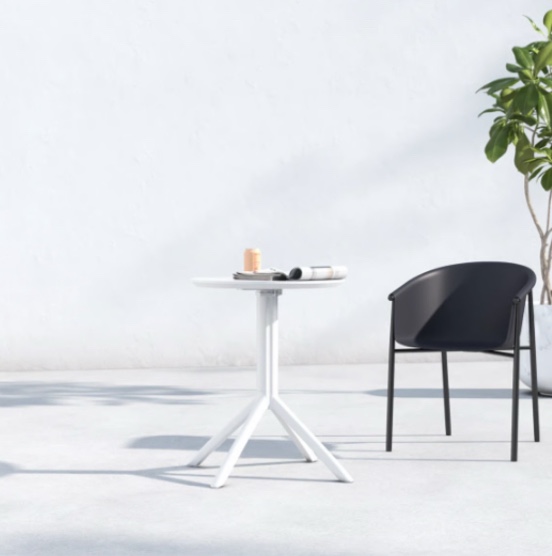 Elodie Plastic/Resin 2 - Person Round Table