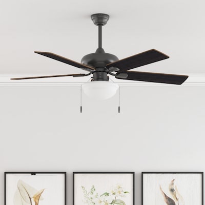 Harbor Breeze Caratuk River 52-in Bronze LED Indoor Ceiling Fan with Light Kit (5-Blade)