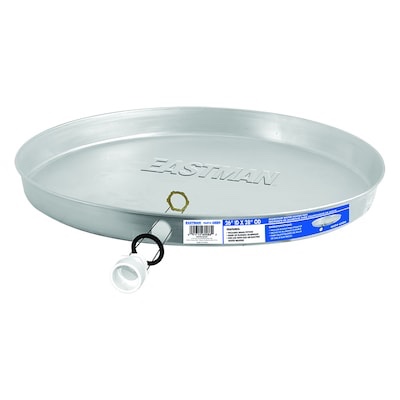 EASTMAN 22-in ID Aluminum Water Heater Drain pan with fitting 