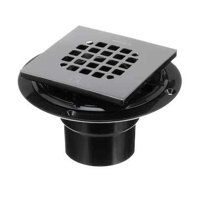 Oatey 2-in or 3-in ABS Low Profile Shower Drain with Square Stainless Steel Strainer